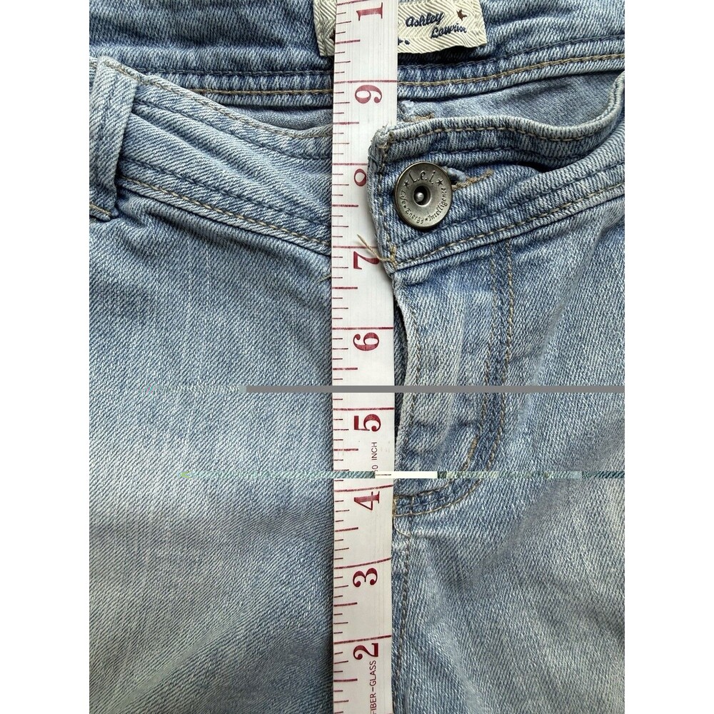 Vintage L.e.i Juniors Size 11 Blue Low-Rise Jean Denim Shorts Y2K Cutoffs Summer - Picture 8 of 9